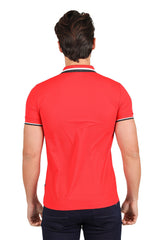 Barabas Wholesale Men's Solid Color Cotton Short Sleeve Polo Shirts 3PS125 Red
