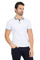 Barabas Wholesale Men's Solid Color Cotton Short Sleeve Polo Shirts 3PS125 White
