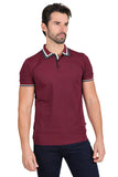 Barabas Wholesale Men's Solid Color Cotton Short Sleeve Polo Shirts 3PS125 Wine