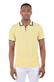 Barabas Wholesale Men's Solid Color Cotton Short Sleeve Polo Shirts 3PS125 Yellow
