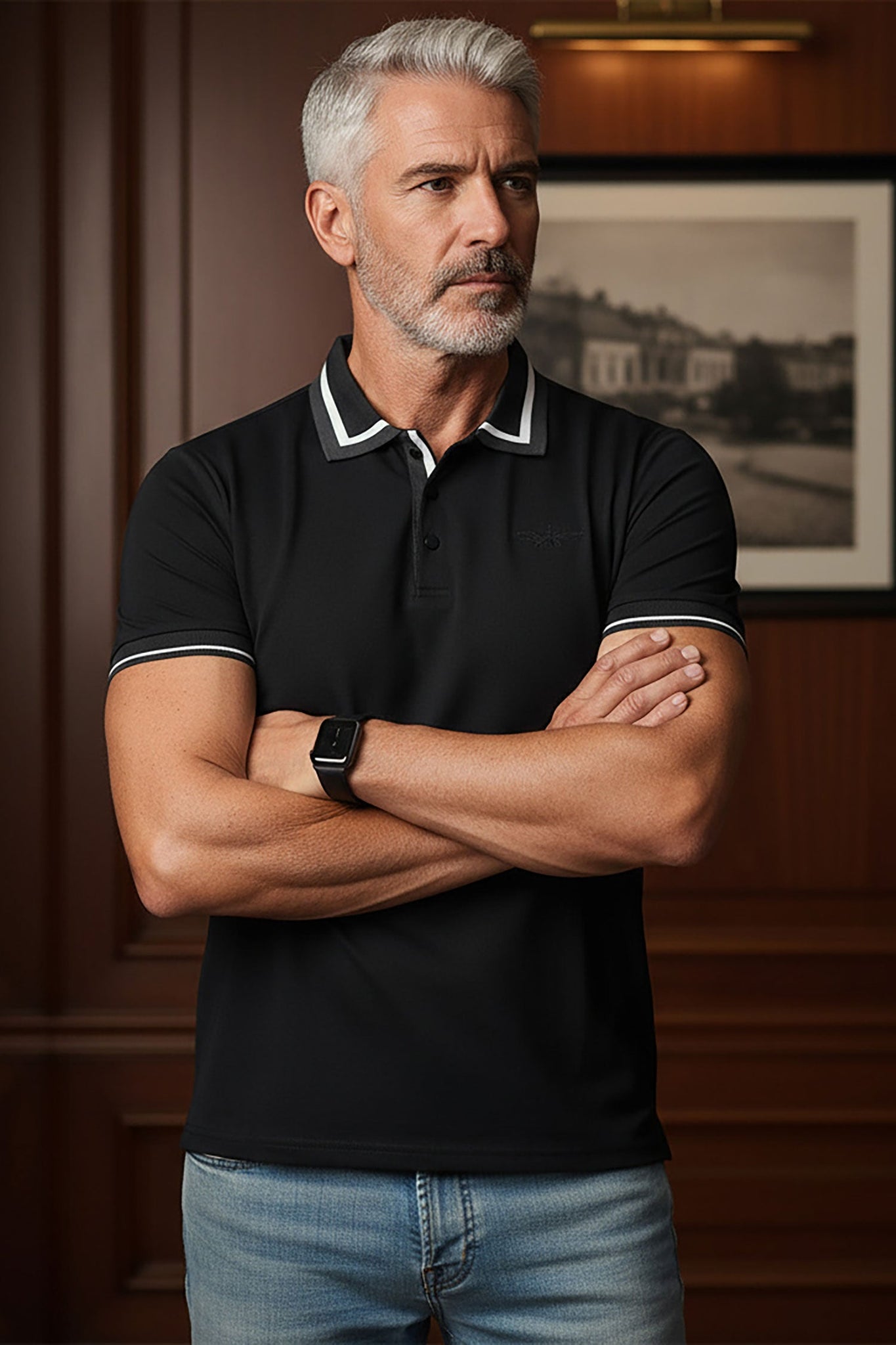 Barabas Wholesale Men's Solid Color Cotton Short Sleeve Polo Shirts 3PS125 Black