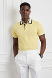 Barabas Wholesale Men's Solid Color Cotton Short Sleeve Polo Shirts 3PS125 Yellow