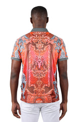 Barabas Men's Ram Greek Pillars Prints Graphic Polo Shirts 3PSP02