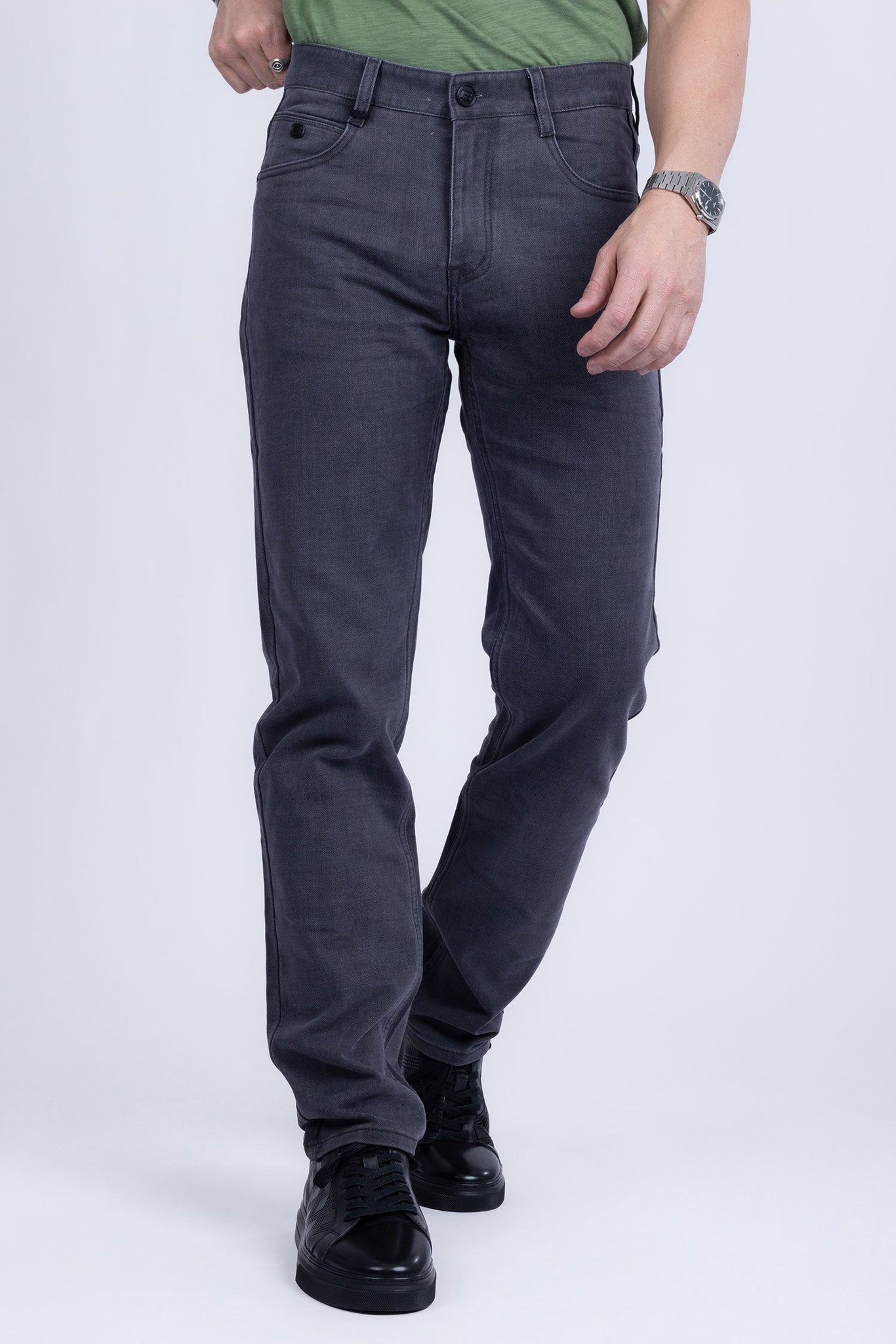 Barabas Wholesale Men's Solid Color Premium Stretch Denim Jeans 3SN100 Charcoal