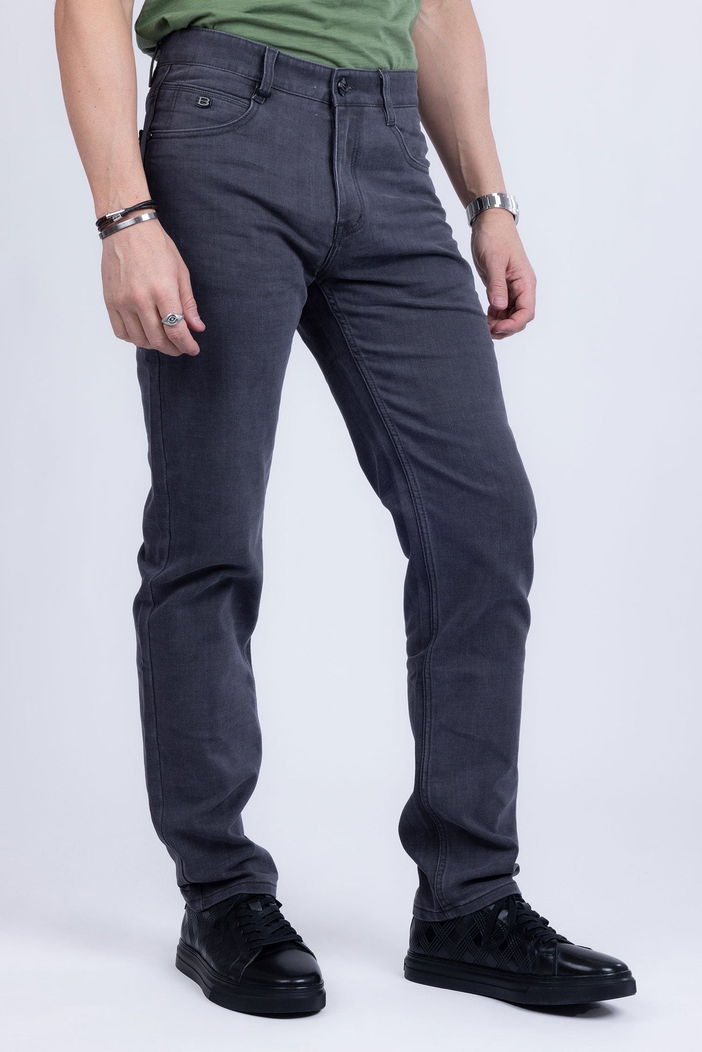 Barabas Wholesale Men's Solid Color Premium Stretch Denim Jeans 3SN100 Charcoal