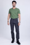 Barabas Men's Solid Color Premium Stretch Denim Jeans 3SN100 Charcoal