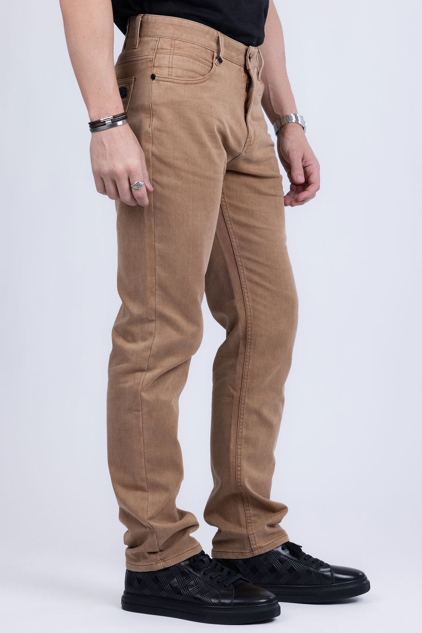 Barabas Wholesale Men's Solid Color Premium Stretch Denim Jeans 3SN100 Light Rust
