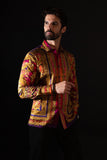 Barabas Wholesale Men's Rhinestone Floral Medusa Long Sleeve Shirts 3SPR401 plum