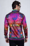 Barabas Wholesale Men's Rhinestone Horse StatueFloral Long Sleeve Shirt 3SPR412 Multi