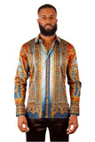 Barabas Wholesale Men's Rhinestone Medusa Long Sleeve Shirts 3SPR429 Multi