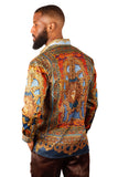 Barabas Wholesale Men's Rhinestone Medusa Long Sleeve Shirts 3SPR429 Multi