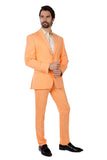 Barabas Wholesale Men's Brushed Cotton Notch Lapel Matte Casual Suit 3SU02 Orange