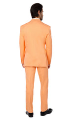 Barabas Wholesale Men's Brushed Cotton Notch Lapel Matte Casual Suit 3SU02 Orange