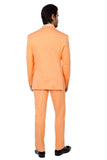 Barabas Wholesale Men's Brushed Cotton Notch Lapel Matte Casual Suit 3SU02 Orange