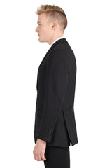 Barabas Wholesale Men's Brushed Cotton Notched Lapel Matt Suit 3SU02 Black