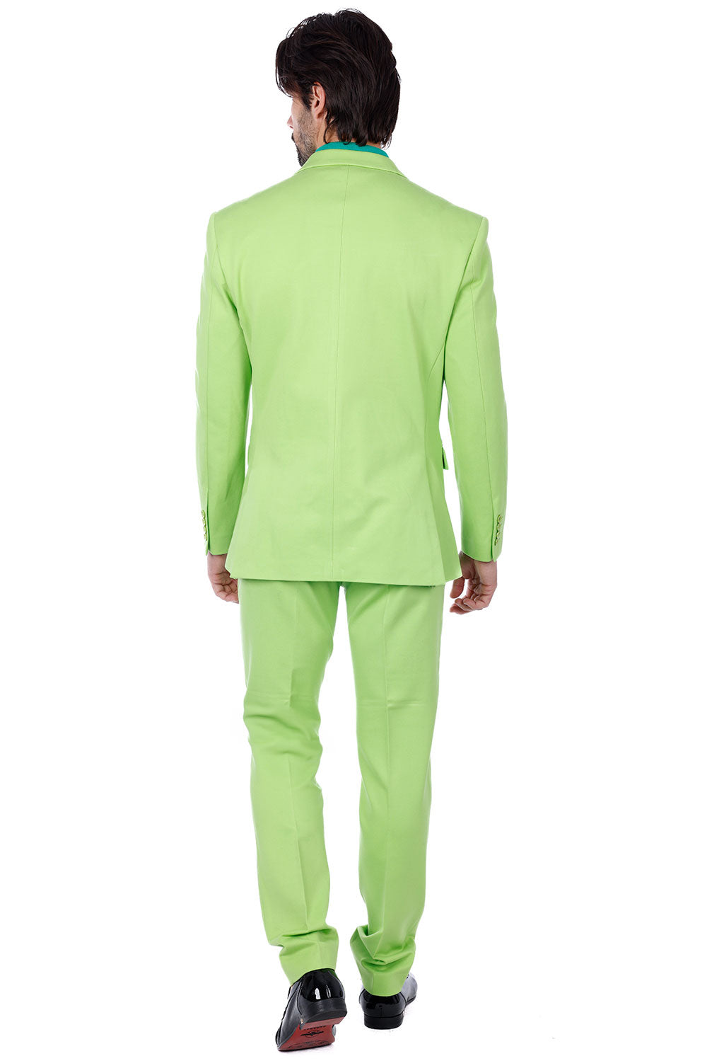 Barabas Wholesale Men's Brushed Cotton Notch Lapel Matte Casual Suit 3SU02 Light Green