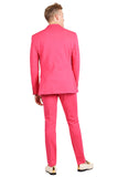 Barabas Wholesale Men's Brushed Cotton Notched Lapel Matt Suit 3SU02 Fucshia