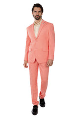 Barabas Wholesale Men's Brushed Cotton Notched Lapel Matt Suit 3SU02 Pink