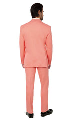 Barabas Wholesale Men's Brushed Cotton Notched Lapel Matt Suit 3SU02 Pink