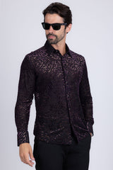 Barabas Wholesale Men's See Through Floral Long Sleeve Button Down Shirt 3SVL17 Black
