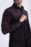 Barabas Wholesale Men's See Through Floral Long Sleeve Button Down Shirt 3SVL17 Black