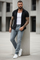 Barabas Wholesale Men's Solid Color Premium Stretch Denim Jeans 3SN100 Grey
