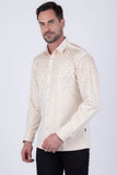 Barabas Men's Rhinestones Jewels Long Sleeve Shirt 4B06 Brass