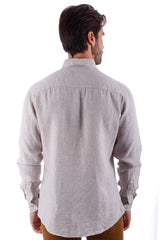 Barabas Wholesale Men's Linen Lightweight Button Down Long Sleeve Shirt 4B30 Beige