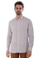 Barabas Wholesale Men's Linen Lightweight Button Down Long Sleeve Shirt 4B30 Beige