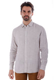 Barabas Wholesale Men's Linen Lightweight Button Down Long Sleeve Shirt 4B30 Beige
