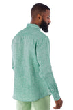 Barabas Wholesale Men's Linen Lightweight Button Down Long Sleeve Shirt 4B30 Green
