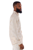 Barabas Wholesale Men's Floral Rose Button Down Long Sleeve Shirt 4B31 Beige