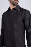 Barabas Wholesale Men's Floral Rose Button Down Long Sleeve Shirt 4B31 Black