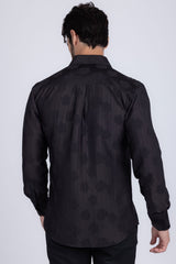 Barabas Wholesale Men's Floral Rose Button Down Long Sleeve Shirt 4B31 Black