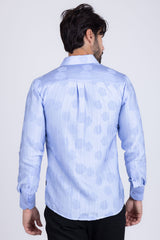 Barabas Wholesale Men's Floral Rose Button Down Long Sleeve Shirt 4B31 Blue