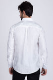 Barabas Wholesale Men's Floral Rose Button Down Long Sleeve Shirt 4B31 White