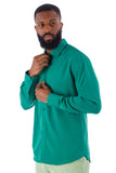 Barabas Wholesale Men's Solid Color Casual Button Down Long Sleeve Shirt 4B33 Green