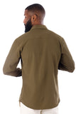 Barabas Wholesale Men's Solid Color Casual Button Down Long Sleeve Shirt 4B33 Khaki