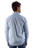 Barabas Wholesale Men's Linen Lightweight Button Down Long Sleeve Shirt 4B37 Blue