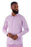 Barabas Wholesale Men's Linen Lightweight Button Down Long Sleeve Shirt 4B37 Lavender