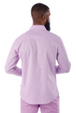 Barabas Wholesale Men's Linen Lightweight Button Down Long Sleeve Shirt 4B37 Lavender