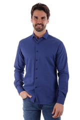Barabas Wholesale Men's Linen Lightweight Button Down Long Sleeve Shirt 4B37 Blue