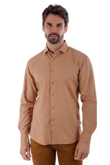 Barabas Wholesale Men's Linen Lightweight Button Down Long Sleeve Shirt 4B37 Mocha
