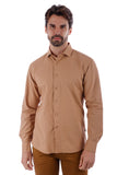 Barabas Wholesale Men's Linen Lightweight Button Down Long Sleeve Shirt 4B37 Mocha