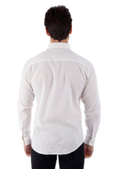 Barabas Wholesale Men's Linen Lightweight Button Down Long Sleeve Shirt 4B37 White