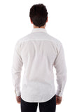 Barabas Wholesale Men's Linen Lightweight Button Down Long Sleeve Shirt 4B37 White