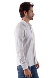 Barabas Wholesale Men's Geometric Print Button Down Long Sleeve Shirt 4B41 Tan