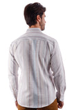 Barabas Wholesale Men's Geometric Print Button Down Long Sleeve Shirt 4B41 Wine