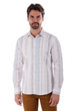 Barabas Wholesale Men's Geometric Print Button Down Long Sleeve Shirt 4B41 Wine