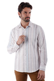 Barabas Wholesale Men's Geometric Print Button Down Long Sleeve Shirt 4B41 Wine